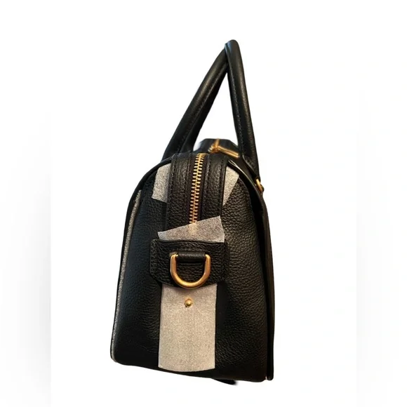 Kate Spade NWT Gramercy Black Peppled Leather Satchel Crossbody Bag - Picture 6 of 13